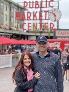 Ricky and Krista Niedermeier at Pike Place Market in Seattle.